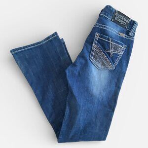 Rock & Roll Cowgirl Studded Bootcut Mid Rise Jeans Sz 6​